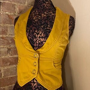 XOXO Mustard Quilted Vest